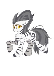 Size: 750x1061 | Tagged: artist needed, safe, derpibooru import, oc, oc only, oc:wushi, zebra, looking at you, simple background, solo, white background, zebra oc