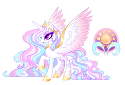 Size: 1920x1303 | Tagged: safe, artist:gloriaartist, derpibooru import, oc, oc only, alicorn, pony, female, jewelry, mare, simple background, solo, tiara, transparent background