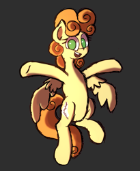 Size: 2423x2949 | Tagged: safe, artist:vithepegasi, derpibooru import, oc, oc only, oc:tiptoe, pegasus, pony, fanfic:antipodes, fanfic, fanfic art, flying, happy, not carrot top, smiling, solo, spread wings, wings