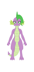 Size: 1910x4000 | Tagged: safe, artist:all0412, derpibooru import, barb, spike, dragon, g4, dragoness, female, rule 63, simple background, solo, transparent background, vector