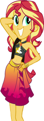 Size: 922x2520 | Tagged: safe, derpibooru import, edit, edited screencap, editor:homersimpson1983, screencap, sunset shimmer, human, equestria girls, g4, background removed, bikini, clothes, female, geode of empathy, magical geodes, not a vector, simple background, solo, swimsuit, transparent background