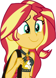Size: 1803x2520 | Tagged: safe, derpibooru import, edit, edited screencap, editor:homersimpson1983, screencap, sunset shimmer, human, equestria girls, g4, background removed, bikini, clothes, female, geode of empathy, magical geodes, not a vector, simple background, smiling, solo, swimsuit, transparent background