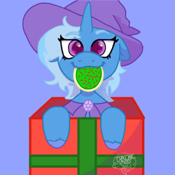 Size: 2048x2048 | Tagged: safe, artist:draconicmoss, derpibooru import, trixie, g4, christmas, holiday