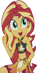 Size: 1270x2520 | Tagged: safe, derpibooru import, edit, edited screencap, editor:homersimpson1983, screencap, sunset shimmer, human, equestria girls, g4, background removed, belly, belly button, bikini, clothes, female, geode of empathy, magical geodes, midriff, not a vector, simple background, solo, swimsuit, transparent background