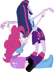 Size: 1882x2520 | Tagged: safe, derpibooru import, edit, edited screencap, editor:homersimpson1983, screencap, pinkie pie, twilight sparkle, human, equestria girls, g4, background removed, female, not a vector, simple background, transparent background