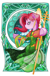 Size: 2063x3131 | Tagged: safe, artist:thurder2020, derpibooru import, earth pony, pony, jojo's bizarre adventure, noriaki kakyoin, ponified, solo, species swap, the hierophant