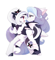 Size: 6000x6480 | Tagged: safe, artist:xsatanielx, derpibooru import, oc, oc only, oc:nightlight snow, bat pony, pony, 2024 community collab, bat pony oc, derpibooru community collaboration, father and child, father and daughter, female, male, mare, parent and child, simple background, transparent background