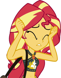 Size: 1970x2520 | Tagged: safe, derpibooru import, edit, edited screencap, editor:homersimpson1983, screencap, sunset shimmer, human, equestria girls, g4, background removed, belly, belly button, bikini, clothes, eyes closed, female, geode of empathy, magical geodes, midriff, not a vector, simple background, solo, swimsuit, transparent background