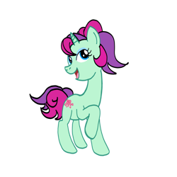 Size: 894x894 | Tagged: safe, artist:omegaridersangou, derpibooru import, unicorn, g3, g4, female, g3 to g4, generation leap, loop-de-la, simple background, solo, transparent background