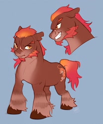 Size: 1590x1918 | Tagged: safe, artist:catmintyt, derpibooru import, earth pony, pony, beard, facial hair, ponified, scar, simple background, solo, species swap, tigerclaw, unshorn fetlocks, warrior cats