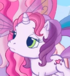 Size: 265x291 | Tagged: safe, derpibooru import, screencap, starsong, sweetie belle (g3), toola roola, pegasus, pony, unicorn, g3, g3.5, twinkle wish adventure, cropped, female, filly, foal, mare, solo, solo focus, unamused