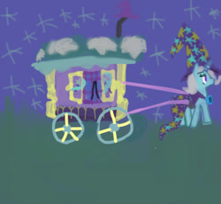 Size: 640x588 | Tagged: safe, artist:trixeswagon, derpibooru import, trixie, road to friendship, trixie's wagon, wagon