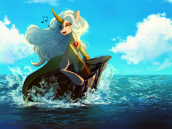 Size: 1700x1275 | Tagged: safe, artist:skyeypony, derpibooru import, oc, oc only, pony, ocean, solo, water