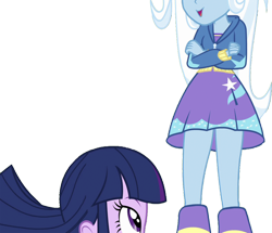 Size: 2936x2520 | Tagged: safe, derpibooru import, edit, edited screencap, editor:homersimpson1983, screencap, trixie, twilight sparkle, human, equestria girls, g4, background removed, female, not a vector, simple background, transparent background