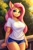 Size: 512x768 | Tagged: safe, ai content, derpibooru import, machine learning generated, fluttershy, anthro, pegasus, big breasts, breasts, clothes, ear fluff, ears, female, hootershy, looking at you, mare, prompter:kira8242, shirt, shorts, smiling, smiling at you, solo, sports shorts, t-shirt