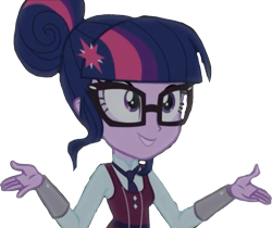Size: 2994x2520 | Tagged: safe, derpibooru import, edit, edited screencap, editor:homersimpson1983, screencap, sci-twi, twilight sparkle, human, equestria girls, g4, background removed, female, not a vector, simple background, solo, transparent background