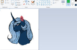 Size: 770x506 | Tagged: safe, derpibooru import, alicorn, pony, fallout equestria, blue mane, ms paint, solo