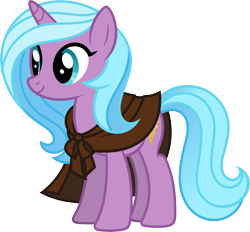 Size: 9246x8565 | Tagged: safe, artist:starryshineviolet, derpibooru import, idw, radiant hope, crystal pony, pony, unicorn, g4, absurd resolution, cloak, clothes, female, gameloft, mare, show accurate, simple background, solo, transparent background, vector