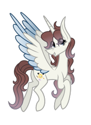 Size: 1499x2049 | Tagged: safe, artist:darbypop1, derpibooru import, oc, oc only, oc:darby, alicorn, pony, colored wings, fusion, nathan chen, ponified, simple background, solo, transparent background, two toned wings, wings