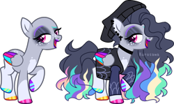 Size: 2704x1614 | Tagged: safe, artist:kurosawakuro, derpibooru import, oc, oc only, pegasus, pony, base used, beanie, choker, coat markings, colored hooves, colored wings, ear piercing, earring, eyeshadow, female, folded wings, freckles, hat, hoof polish, jewelry, lidded eyes, lipstick, magenta eyes, makeup, mare, mismatched eyebrows, multicolored wings, offspring, open mouth, parent:funnel web, parent:rainbow dash, piercing, pink eyes, raised hoof, raised leg, simple background, socks (coat marking), solo, transparent background, wings