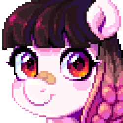 Size: 320x320 | Tagged: safe, artist:hikkage, derpibooru import, oc, oc only, oc:arwencuack, pegasus, pony, adorable face, animated, bust, commission, cute, pegasus oc, pixel art, simple background, smiling, solo, tongue, tongue out, transparent background