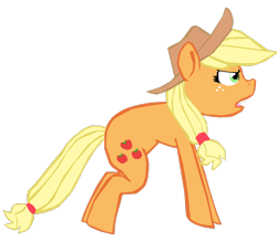 Size: 824x752 | Tagged: safe, artist:benpictures1, applejack, earth pony, pony, angry, applejack's hat, clothes, cute, female, hat, inkscape, jackabetes, mare, simple background, solo, transparent background, vector