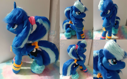 Size: 2432x1512 | Tagged: safe, artist:plushiesshy, derpibooru import, princess luna, alicorn, pony, 80s princess luna, commission, irl, photo, plushie, pony plushie