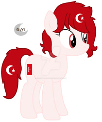 Size: 819x976 | Tagged: safe, artist:savannah-london, derpibooru import, oc, oc only, pony, nation ponies, ponified, simple background, solo, turkey (country), white background