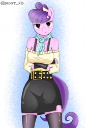 Size: 1036x1531 | Tagged: safe, artist:papery xlp, derpibooru import, suri polomare, anthro, earth pony