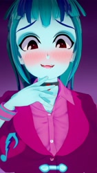 Size: 1080x1920 | Tagged: safe, artist:hornydogo, derpibooru import, sonata dusk, equestria girls, 3d, ara ara, blushing, koikatsu