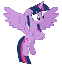 Size: 5352x5634 | Tagged: safe, alternate version, artist:gypsykumquat, derpibooru import, twilight sparkle, twilight sparkle (alicorn), alicorn, pony, .svg available, absurd resolution, crossed hooves, female, flying, mare, show accurate, simple background, solo, transparent background, vector