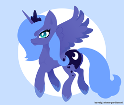 Size: 2600x2200 | Tagged: safe, artist:margaritaenot, derpibooru import, princess luna, alicorn, pony, s1 luna, simple background, solo, vector