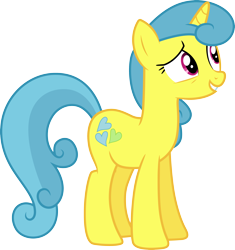 Size: 3000x3185 | Tagged: safe, artist:cloudyglow, derpibooru import, lemon hearts, pony, unicorn, for whom the sweetie belle toils, .ai available, female, mare, simple background, solo, transparent background, vector