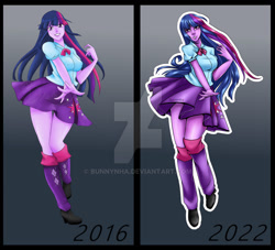 Size: 1024x931 | Tagged: safe, artist:bunnynha, derpibooru import, twilight sparkle, equestria girls, deviantart watermark, obtrusive watermark, redraw, solo, watermark