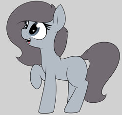 Size: 2048x1923 | Tagged: safe, artist:axlearts, oc, oc only, oc:delpone, earth pony, pony, female, mare, open mouth, raised hoof, raised leg, simple background, solo