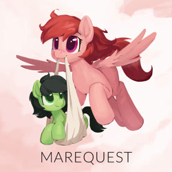 Size: 700x700 | Tagged: safe, artist:quotepony, derpibooru import, oc, oc only, oc:anon filly, oc:mare mare, pony, album, album cover, bandcamp, female, game, mare, marequest