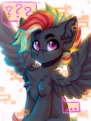 Size: 1200x1600 | Tagged: safe, artist:falafeljake, derpibooru import, oc, oc only, pegasus, pony, chest fluff, commission, ear fluff, ears, solo, ych result