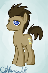 Size: 1255x1920 | Tagged: safe, artist:cottonsulk, derpibooru import, doctor whooves, earth pony, pony, male, solo, stallion