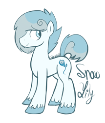 Size: 500x581 | Tagged: safe, artist:cottonsulk, derpibooru import, oc, oc only, oc:snow lily, earth pony, pony, male, simple background, solo, stallion, white background