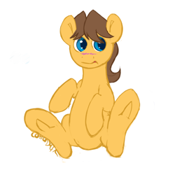 Size: 500x500 | Tagged: safe, artist:cottonsulk, derpibooru import, caramel, earth pony, pony, simple background, solo, white background