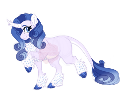 Size: 2900x2300 | Tagged: safe, artist:gigason, derpibooru import, oc, oc only, oc:erminea, classical unicorn, pony, unicorn, cloven hooves, ear fluff, ears, female, horn, leonine tail, magical lesbian spawn, mare, multiple horns, offspring, parent:bori the reindeer, parent:rarity, simple background, solo, transparent background, unshorn fetlocks