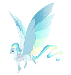 Size: 4500x4700 | Tagged: safe, artist:gigason, derpibooru import, oc, oc only, oc:thunderbolt, pegasus, pony, colored wings, female, mare, multicolored wings, offspring, parent:rainbow dash, simple background, solo, transparent background, wings