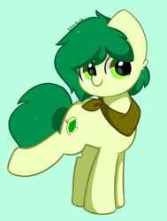 Size: 2550x3368 | Tagged: safe, artist:kittyrosie, derpibooru import, oc, oc only, earth pony, pony, cute, earth pony oc, green background, ocbetes, open mouth, simple background, solo