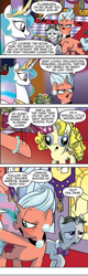Size: 289x907 | Tagged: safe, derpibooru import, idw, floribunda, princess celestia, alicorn, pony, unicorn, spoiler:comic, spoiler:comicm08, bowtie, bracelet, chance, chubby, curly hair, derp, exasperated, female, filly, foal, frown, gem, honey boo boo, honey sweet, jewelry, male, mare, open mouth, open smile, pearl bracelet, plump, pointing, reference, smiling, snobbish, stallion