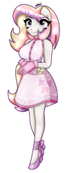 Size: 1382x3578 | Tagged: safe, artist:dazzlingmimi, artist:eeveeglaceon, derpibooru import, dainty dove, anthro, clothes, dane tee dove, dress, female, simple background, solo, transparent background