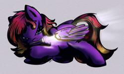 Size: 1600x960 | Tagged: safe, artist:yashn37, derpibooru import, oc, oc only, oc:shooting star, pegasus, pony, female, flashlight (object), mouth hold, pegasus oc, solo