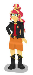 Size: 2800x6300 | Tagged: safe, artist:dazzlingmimi, artist:eeveeglaceon, derpibooru import, sunset shimmer, human, equestria girls, alternate hairstyle, alternate universe, dazzleverse, female, gem, simple background, siren gem, solo, transparent background