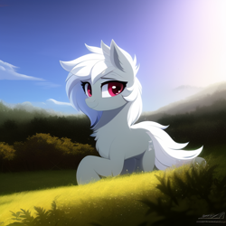 Size: 512x512 | Tagged: safe, derpibooru import, generator:stable diffusion, machine learning generated, pony, female, looking at you, mare, scenery, solo