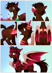 Size: 2480x3508 | Tagged: safe, artist:buvanybu, derpibooru import, oc, oc only, bat pony, pegasus, pony, bat pony oc, pegasus oc, solo, transformation