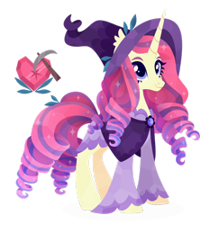 Size: 1920x1976 | Tagged: safe, artist:kabuvee, derpibooru import, oc, oc only, pony, unicorn, female, hat, mare, simple background, smiling, solo, transparent background, witch hat